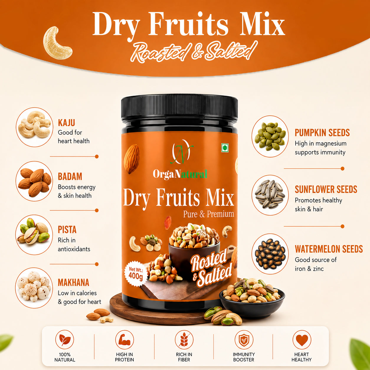 Dryfruits Mix (Roasted & Salted)